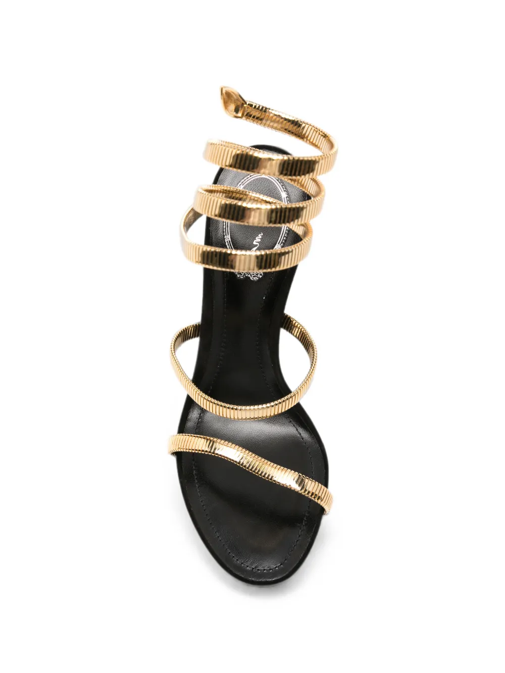 René Caovilla Juniper wrap-around heeled sandals Zwart