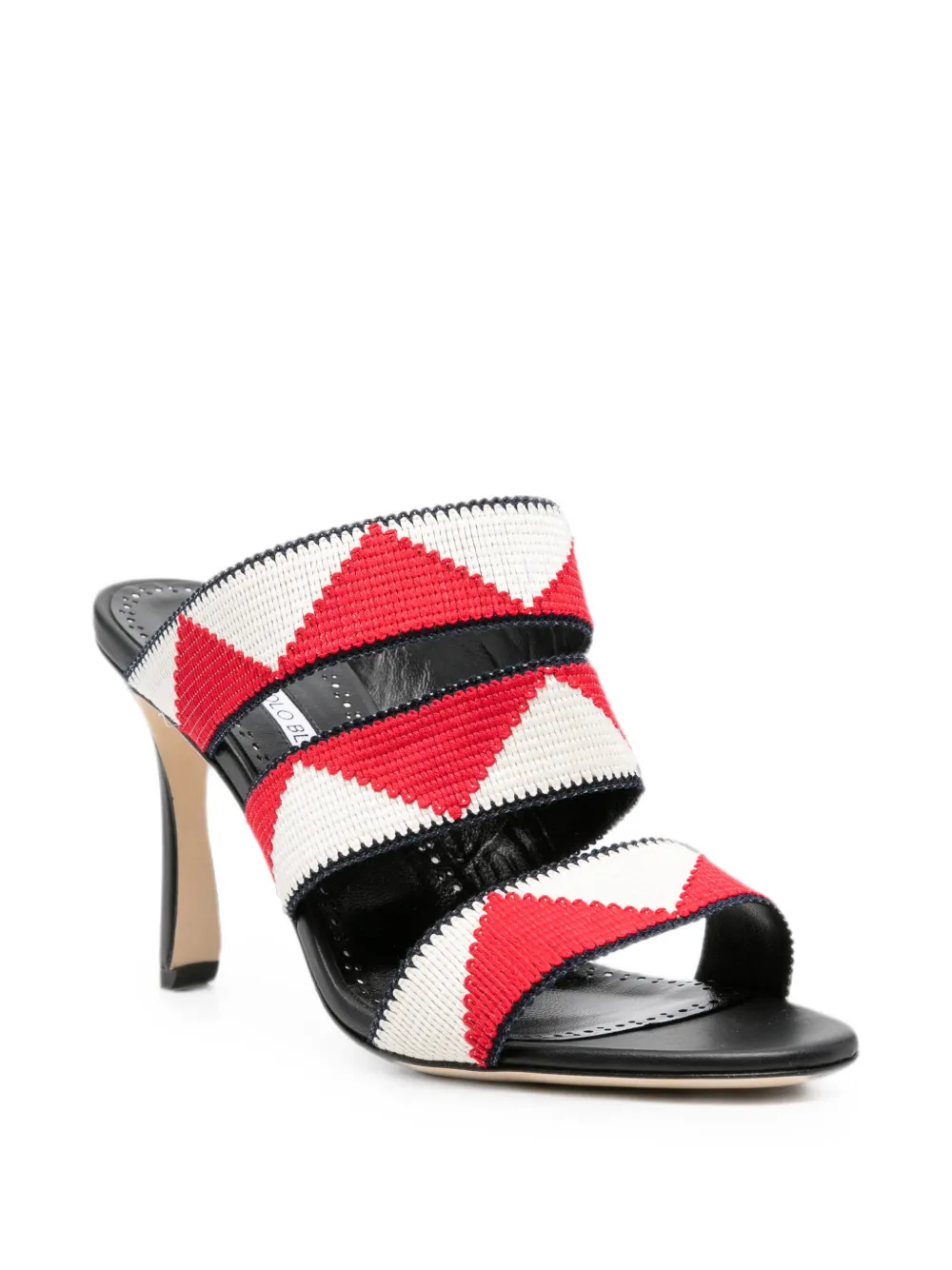 Manolo Blahnik Capro woven-strap sandals Rood