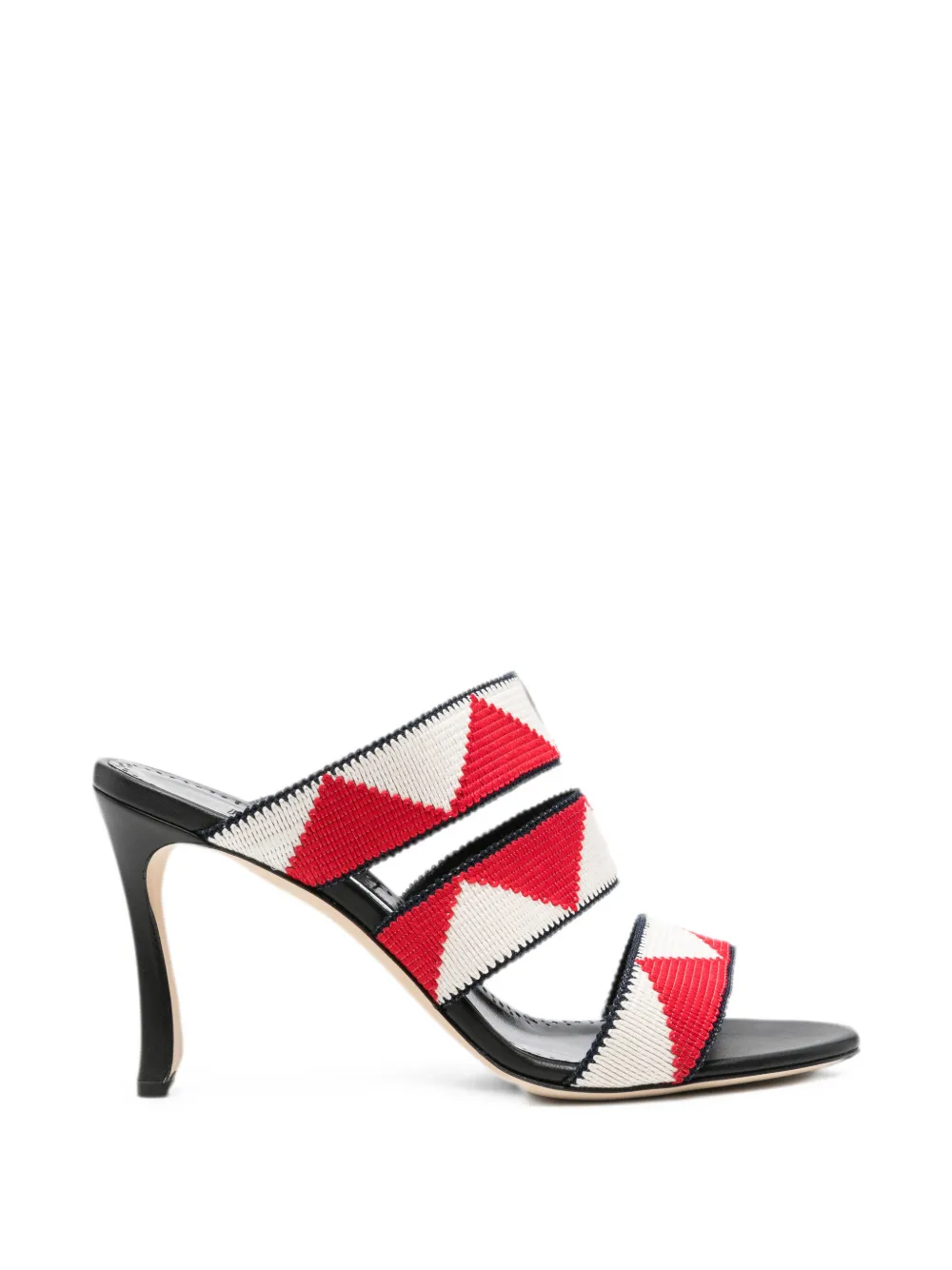 Manolo Blahnik Capro woven-strap sandals Rood