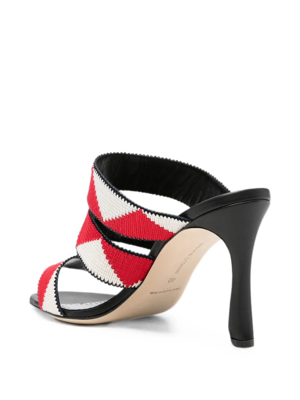 Manolo Blahnik Capro woven-strap sandals Rood