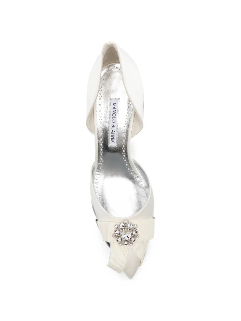 Manolo Blahnik Apidosa crystal-embellished pumps Wit