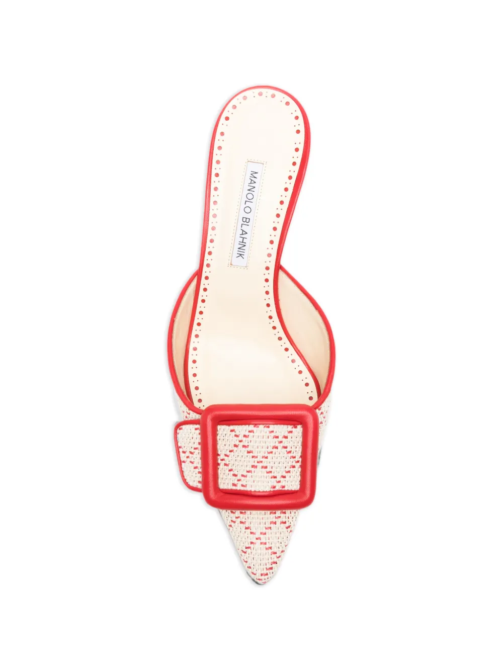 Manolo Blahnik Maysalebi buckle-embellishment mules Beige