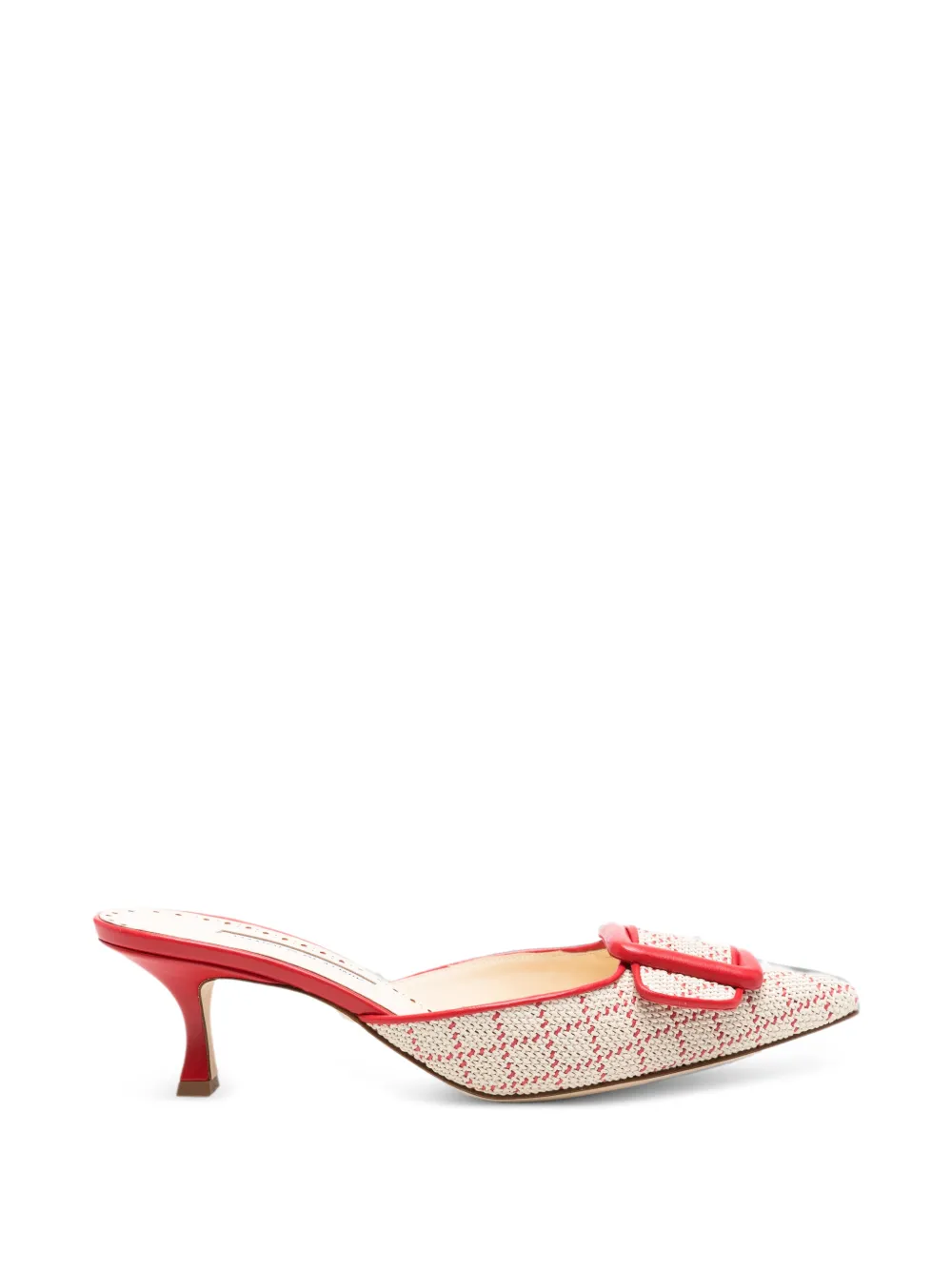 Manolo Blahnik Maysalebi buckle-embellishment mules Beige