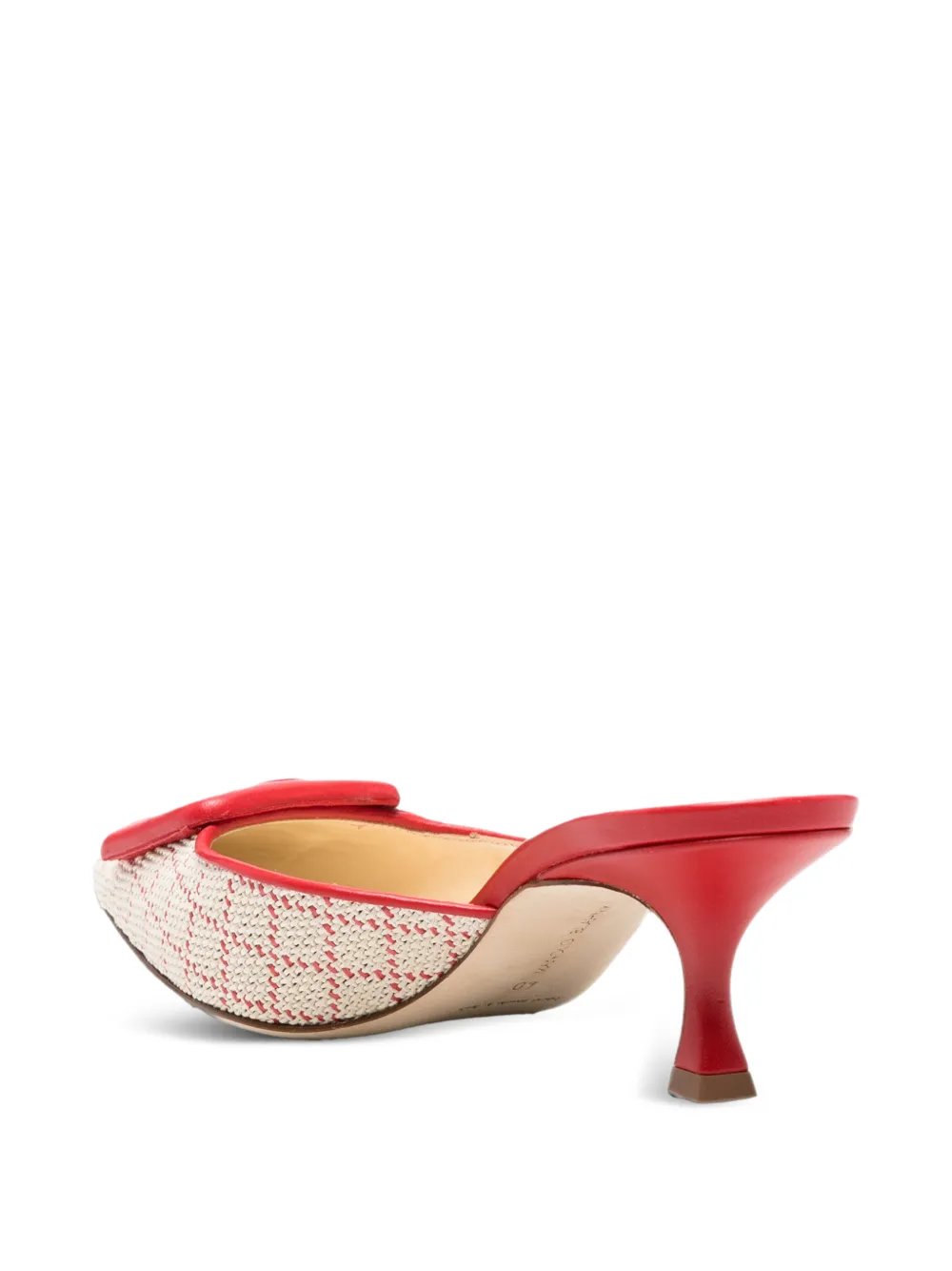 Manolo Blahnik Maysalebi buckle-embellishment mules Beige