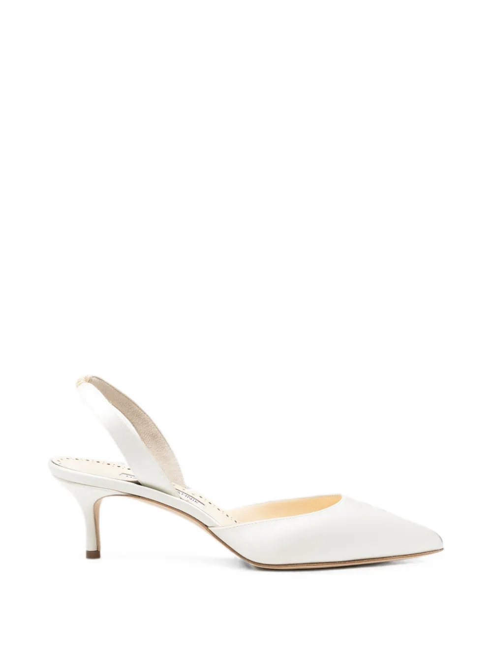 Manolo Blahnik Carolyne Bride pointed-toe slingback pumps - Weiß