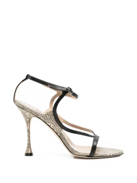 Manolo Blahnik sandalias Tibula con efecto de piel de serpiente