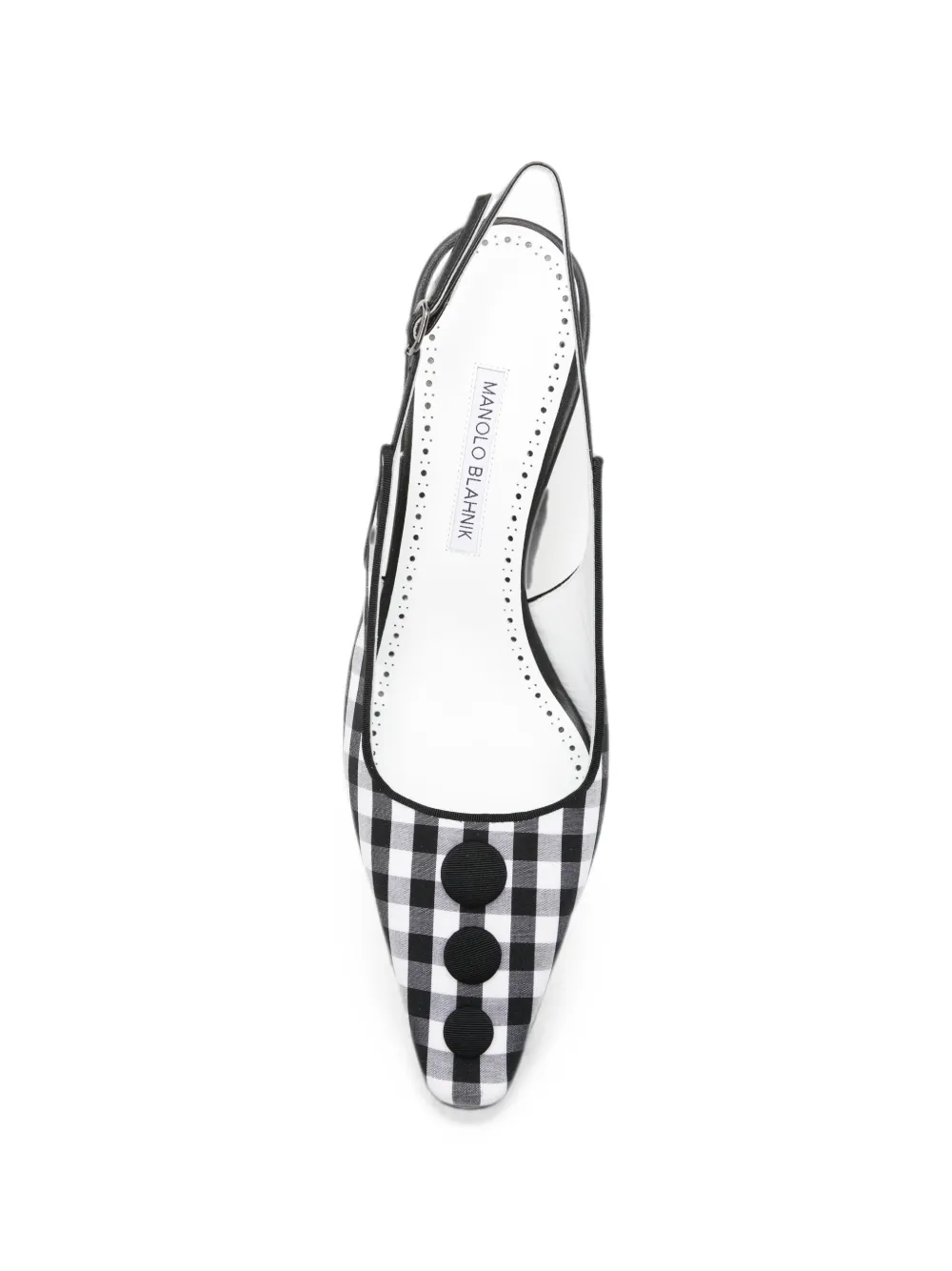 Manolo Blahnik Alexa check-pattern heeled pumps Zwart