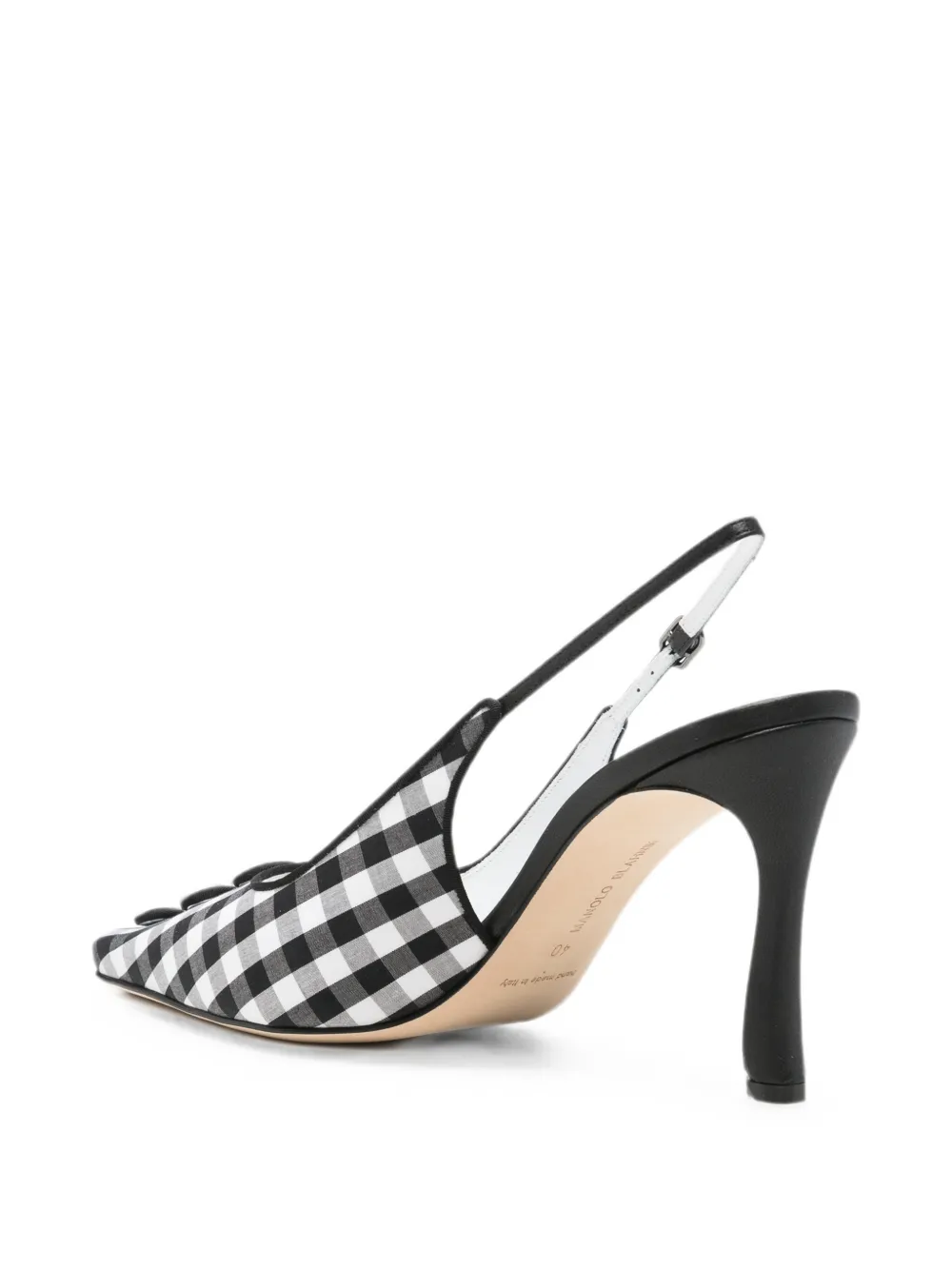 Manolo Blahnik Alexa check-pattern heeled pumps Zwart