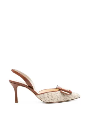Manolo Blahnik スリングバック パンプス | ニュートラル | FARFETCH JP