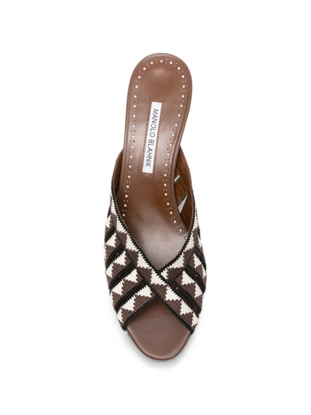 Manolo Blahnik Trofesamu patterned sandals Bruin