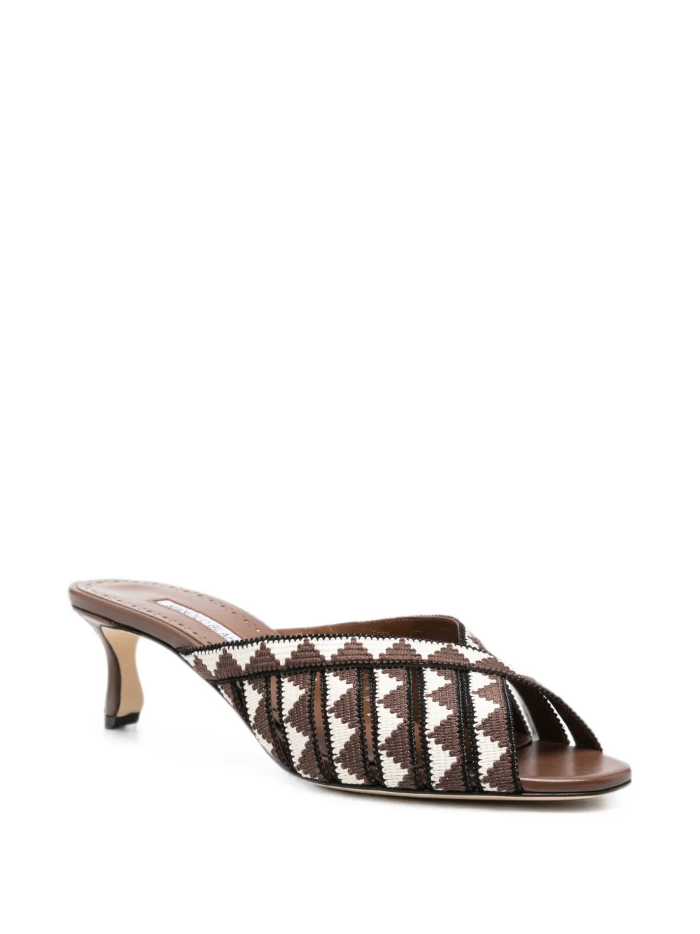 Manolo Blahnik Trofesamu patterned sandals Bruin