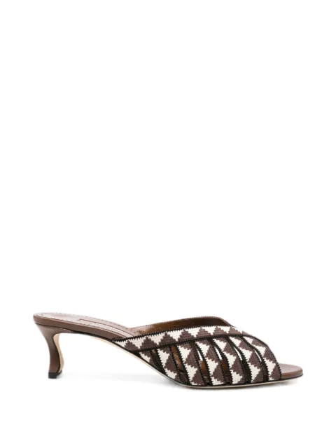 Manolo Blahnik Trofesamu patterned sandals
