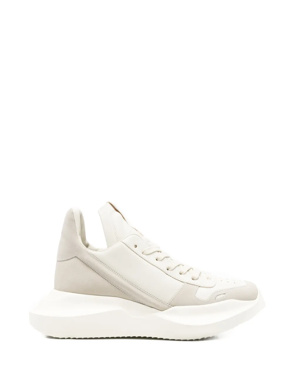Rick Owens Geth Runner low-top lace-up sneakers Beige