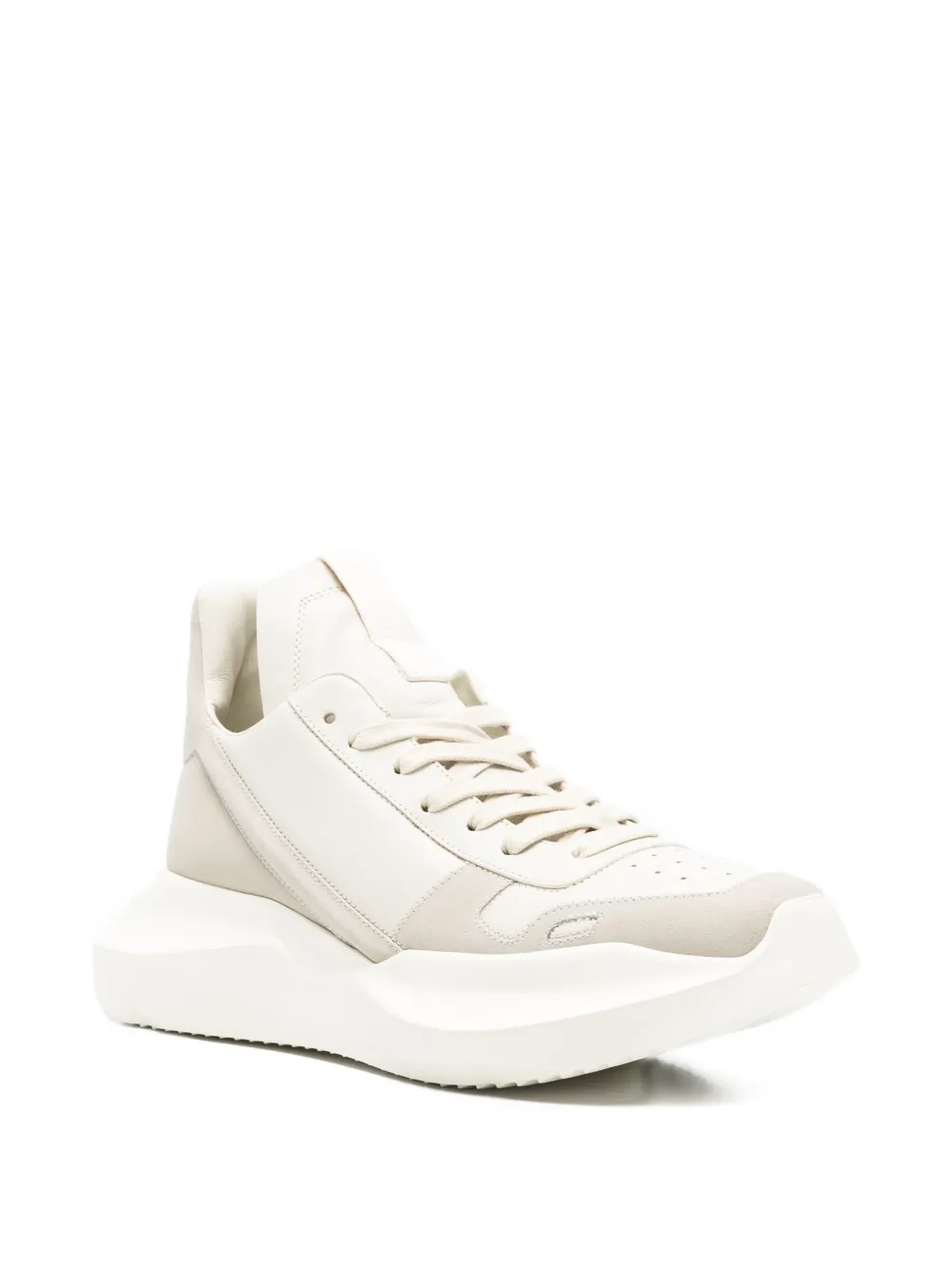 Rick Owens Geth Runner low-top lace-up sneakers Beige