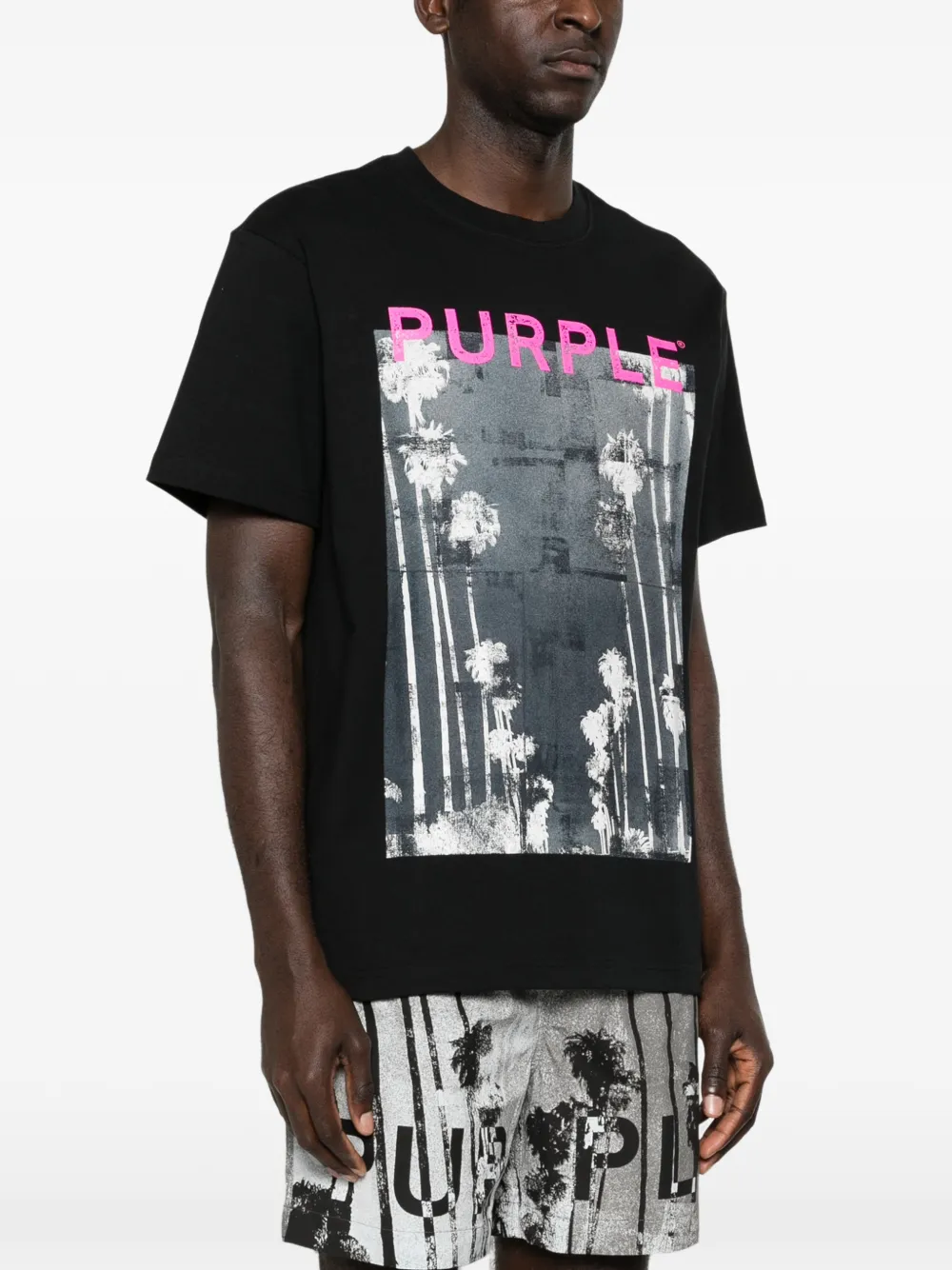 Purple Brand Mirage T-shirt met grafische print Zwart