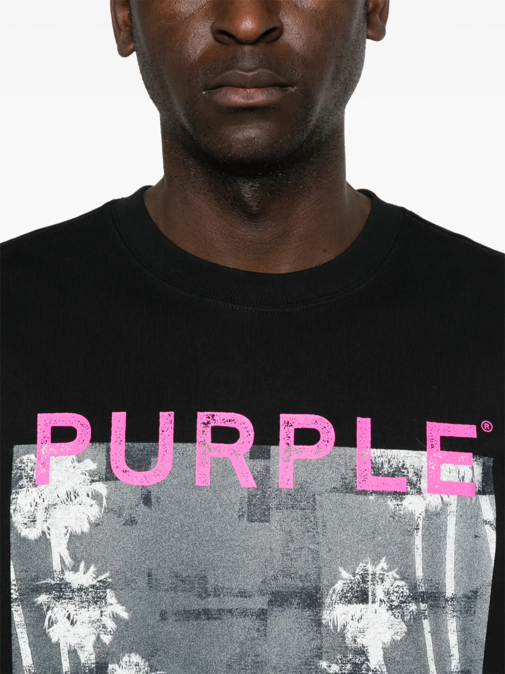 Purple Brand Mirage T-shirt met grafische print Zwart