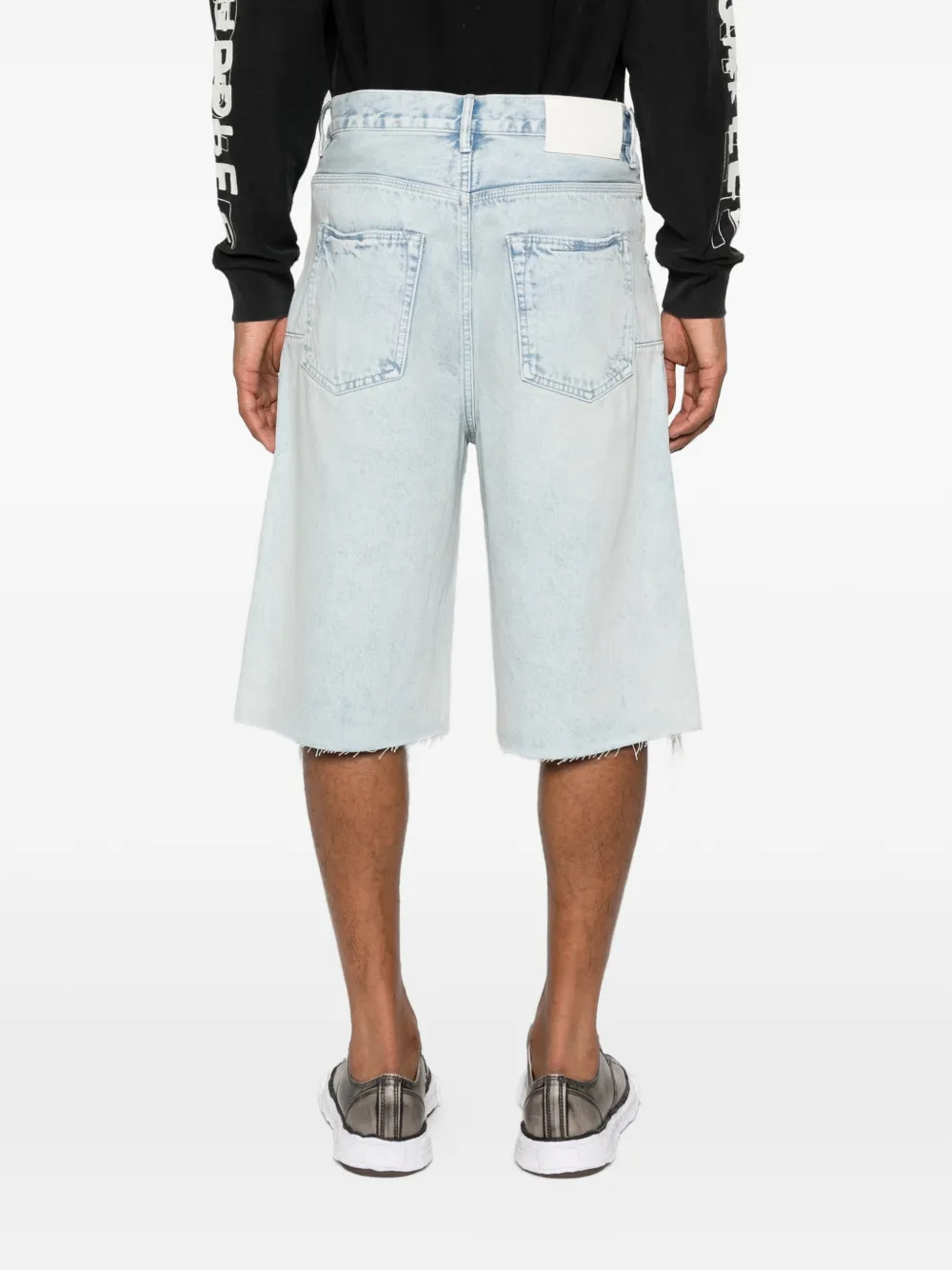 Purple Brand Blowout shorts met wijde pijpen Blauw