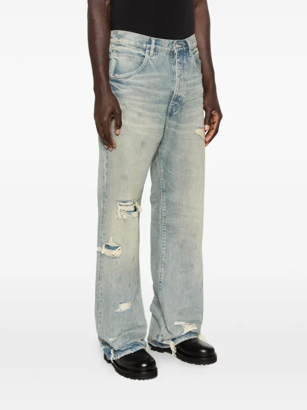 Purple Brand P018 Destroyed Baggy Jeans | Blue | FARFETCH