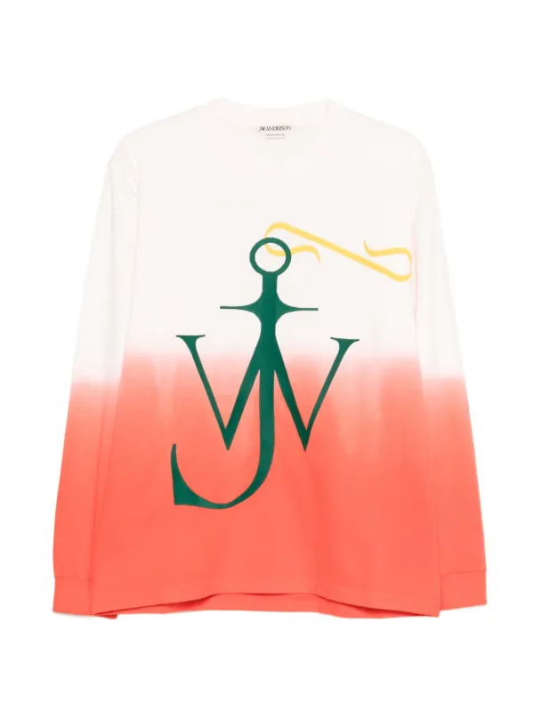 JW Anderson Dip Dye Anchor Long-sleeve T-shirt in Orange