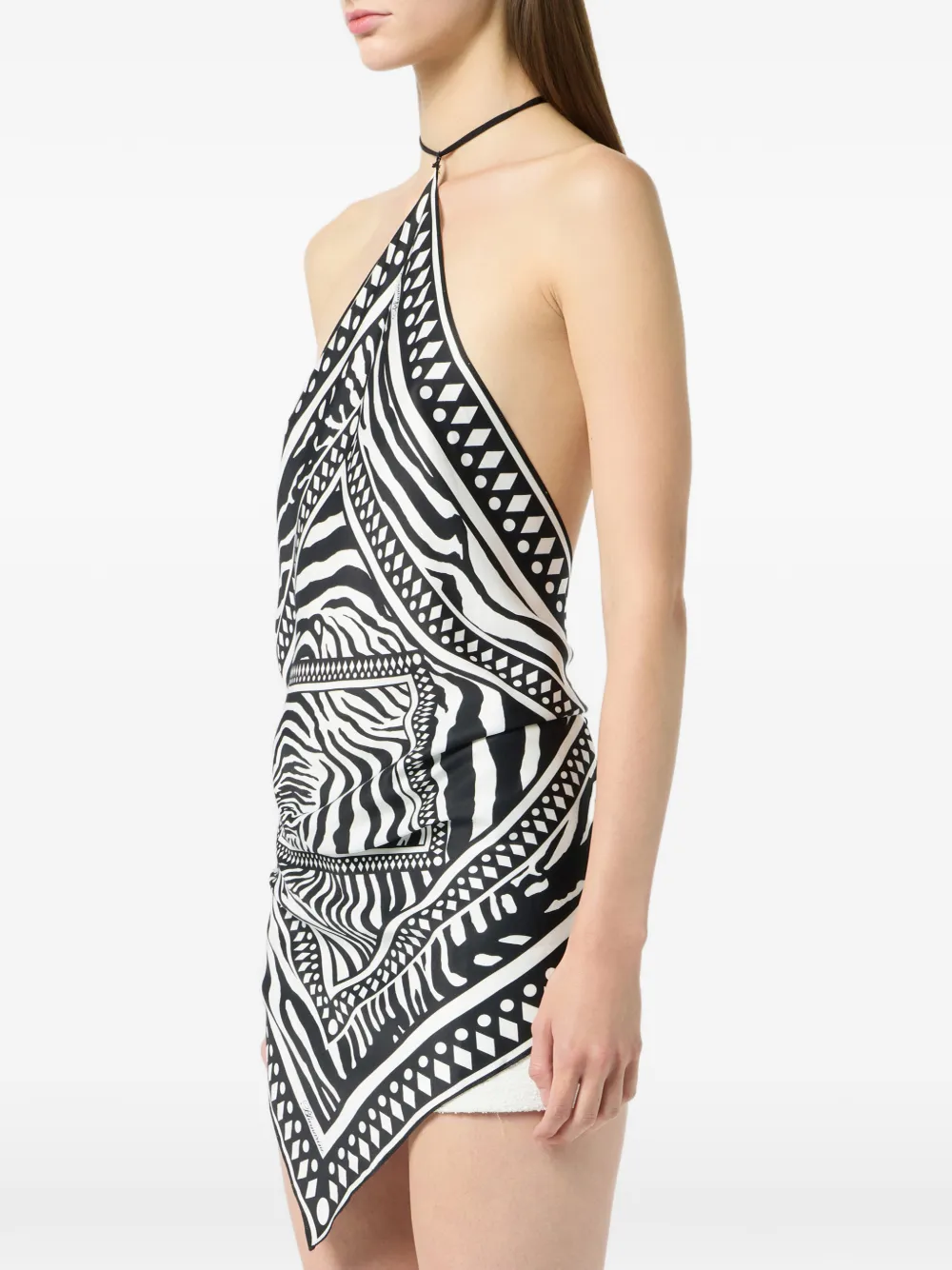 Blumarine Top met zebraprint Wit