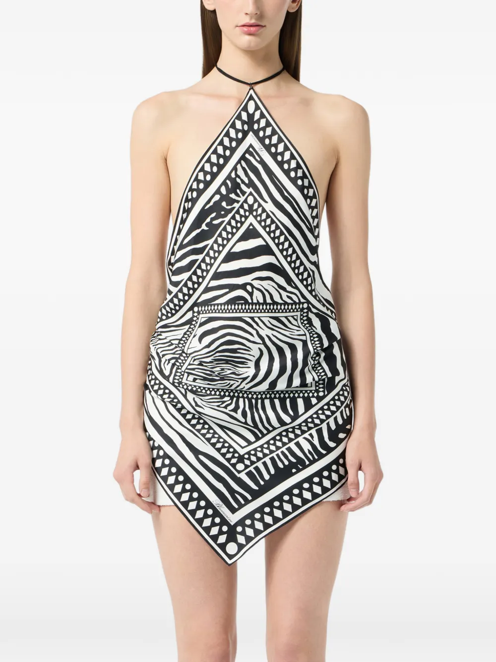 Blumarine Top met zebraprint Wit
