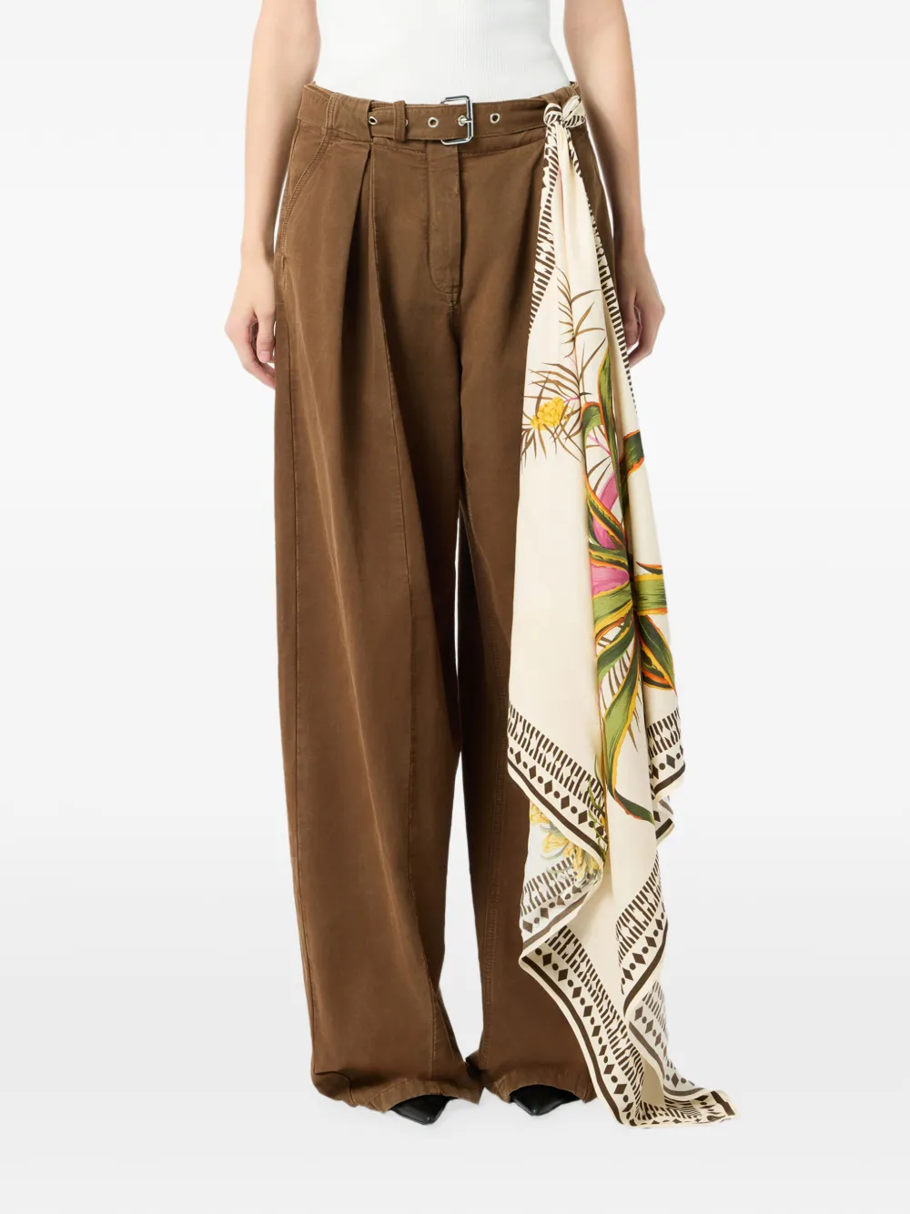 Blumarine Sjaal met print Beige