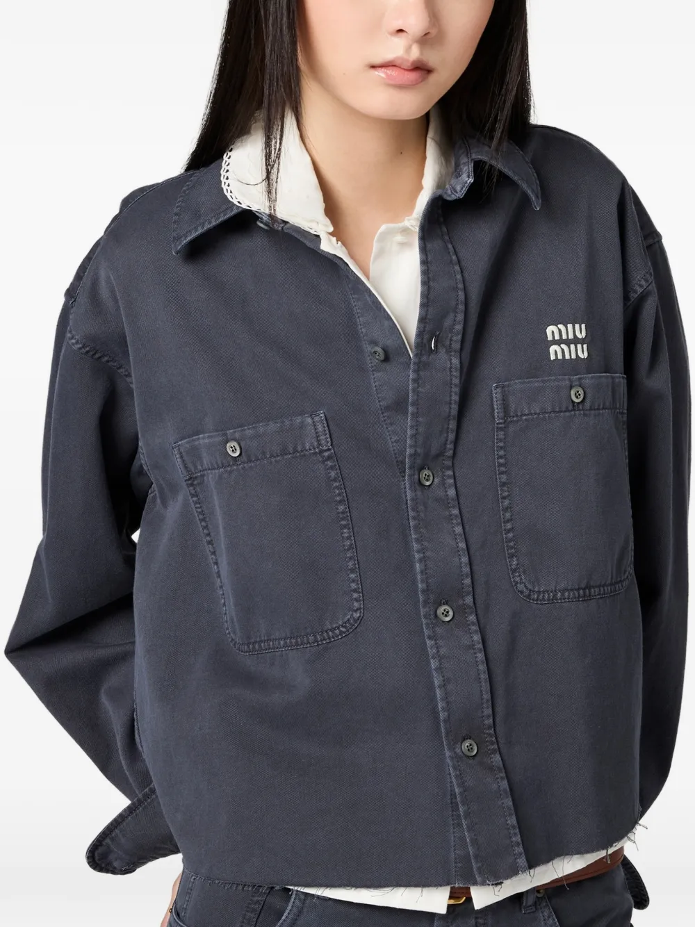Miu Denim overhemd Grijs