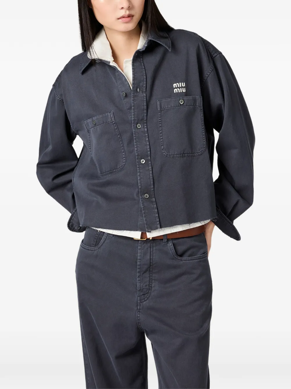 Miu Denim overhemd Grijs