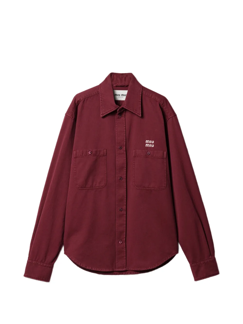 Miu Miu light denim shirt - Red