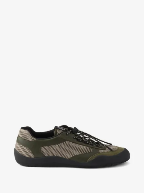 Prada Speedrock leather and mesh fabric sneakers