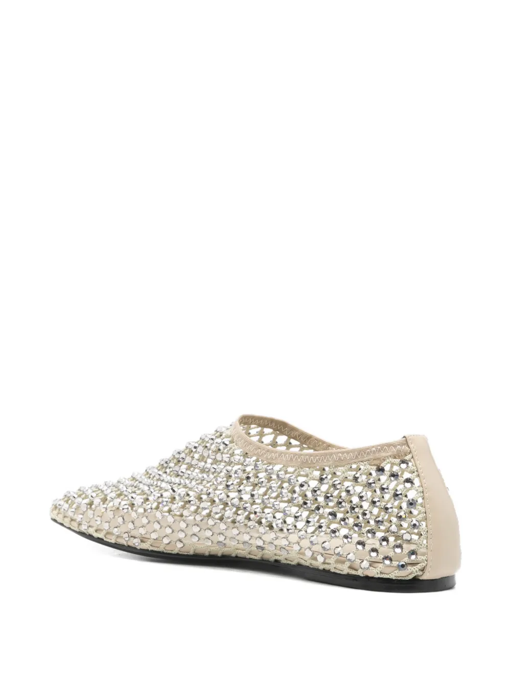 strategia shoes rhinestone-embellished ballet flats Beige