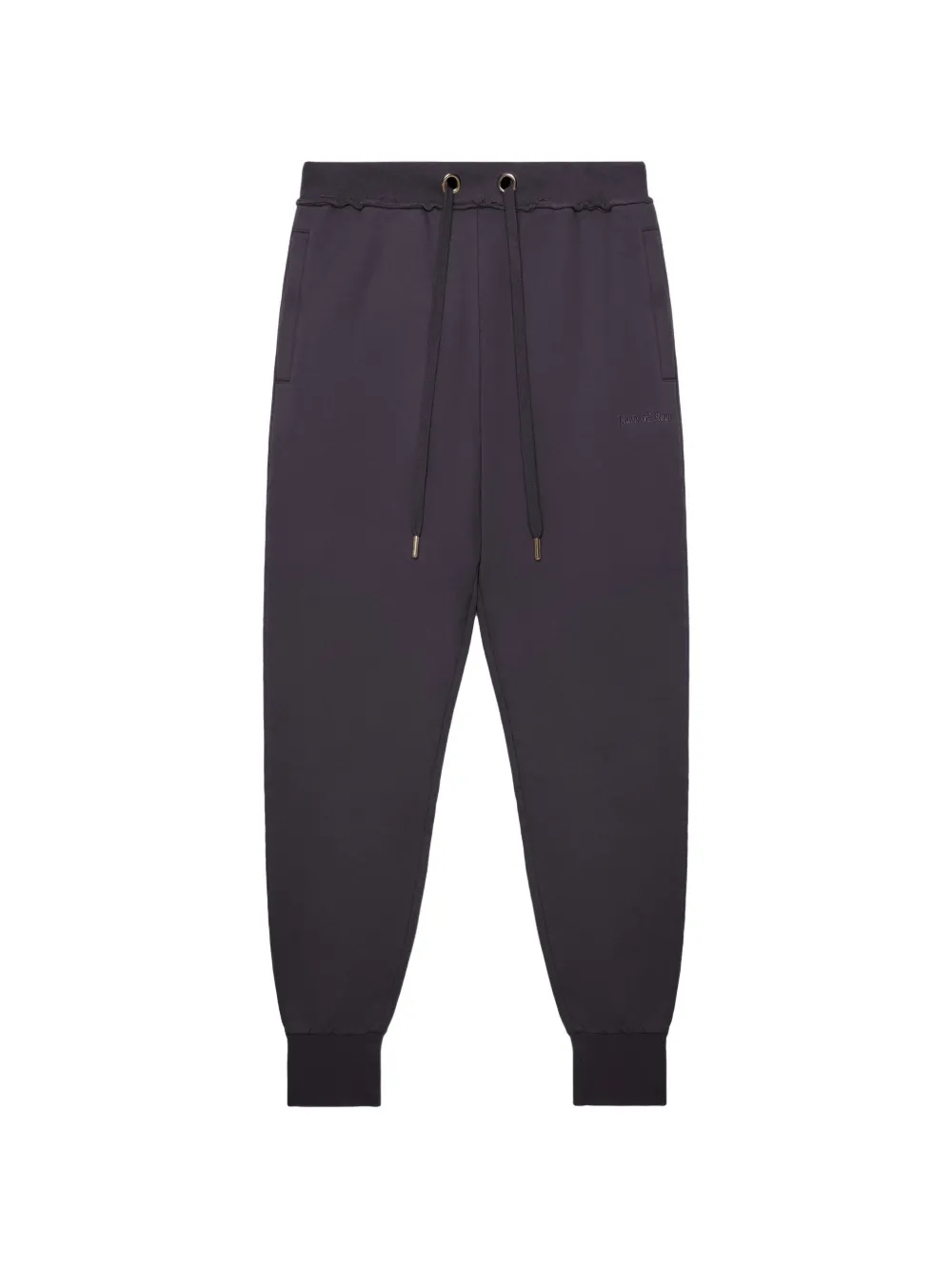 PLACE OF ËLMS Pantaloni sportivi con logo ricamato - Nero