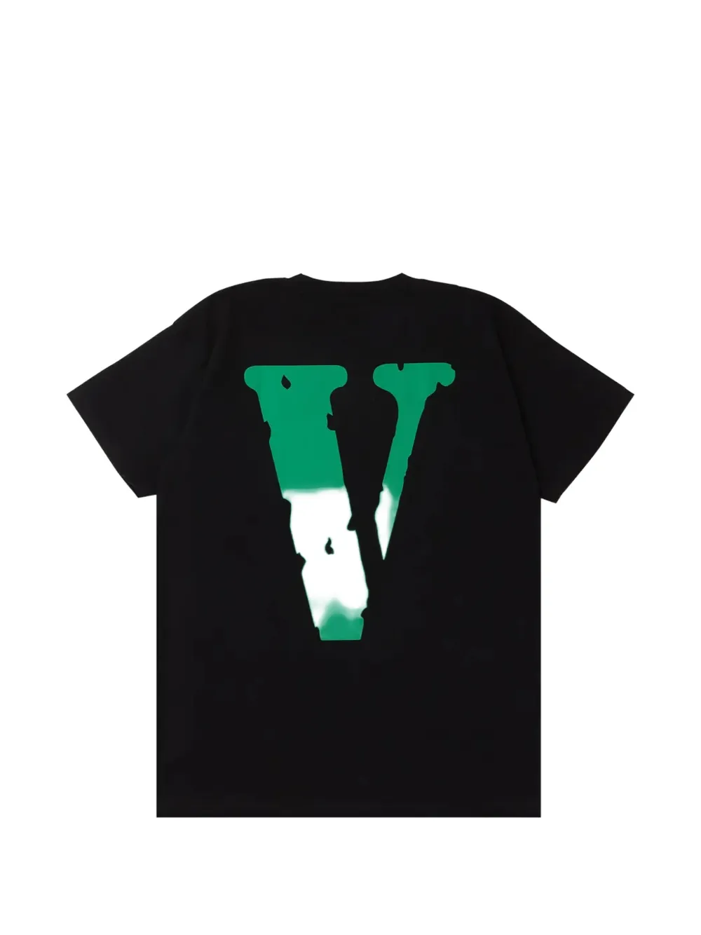 Vlone leaf-print T-shirt - Zwart