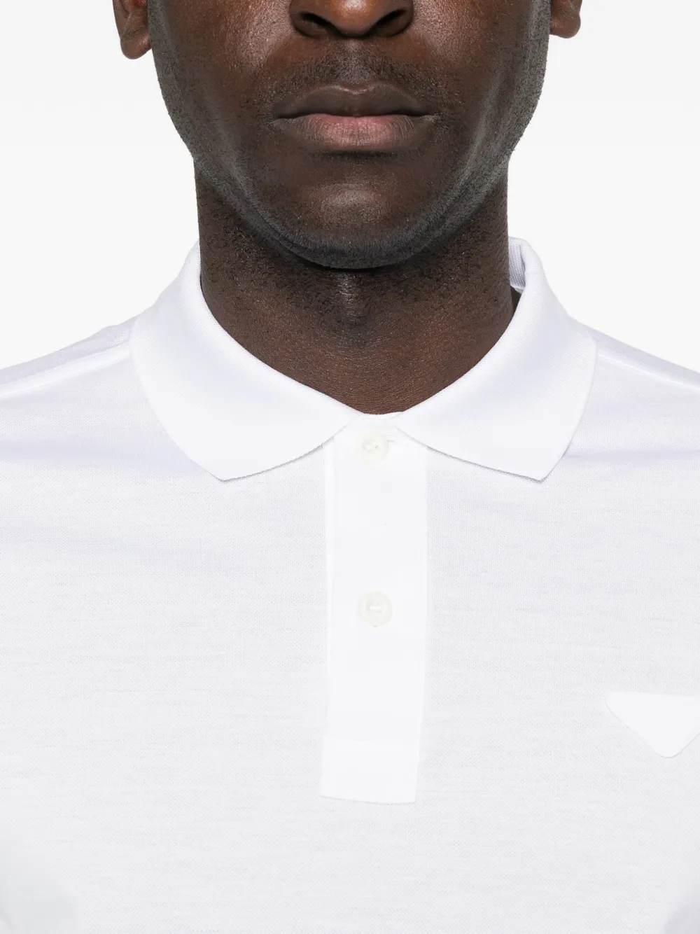Prada Poloshirt met logo Wit