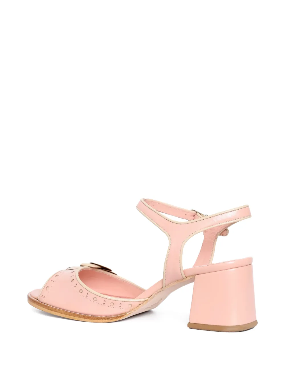 Sarah Chofakian Garden sandalen met bloemapplicatie Roze
