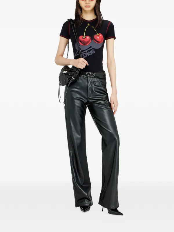 ブラックピンク キム・ジス着 DIESEL SV-T-ELE-CHER Tシャツ Diesel Sv-T-Ele-Cher T-shirt | Black | FARFETCH