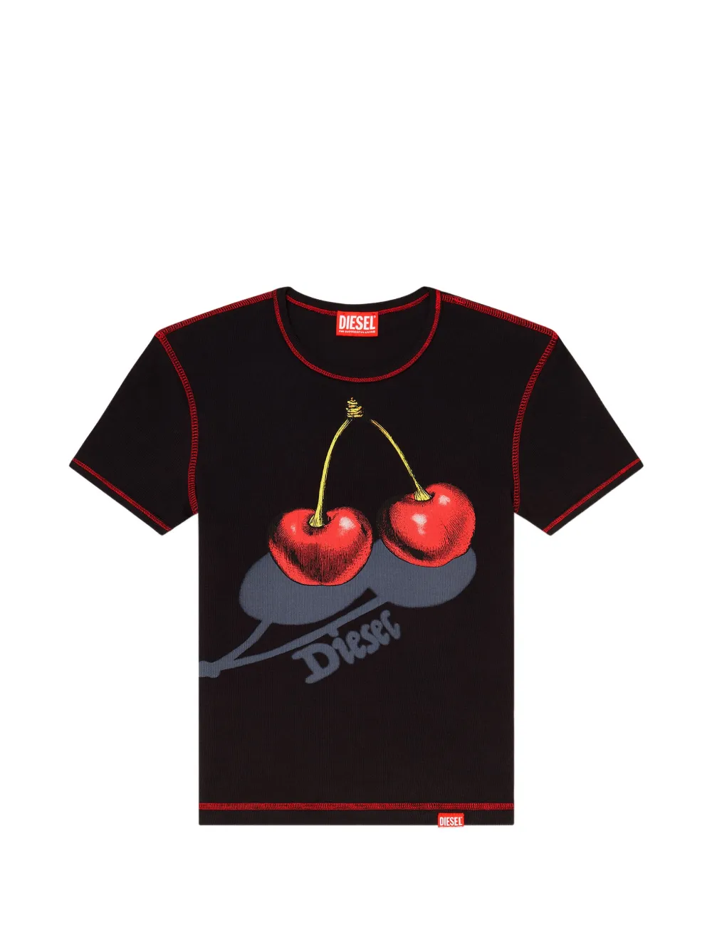cherry print T-shirt