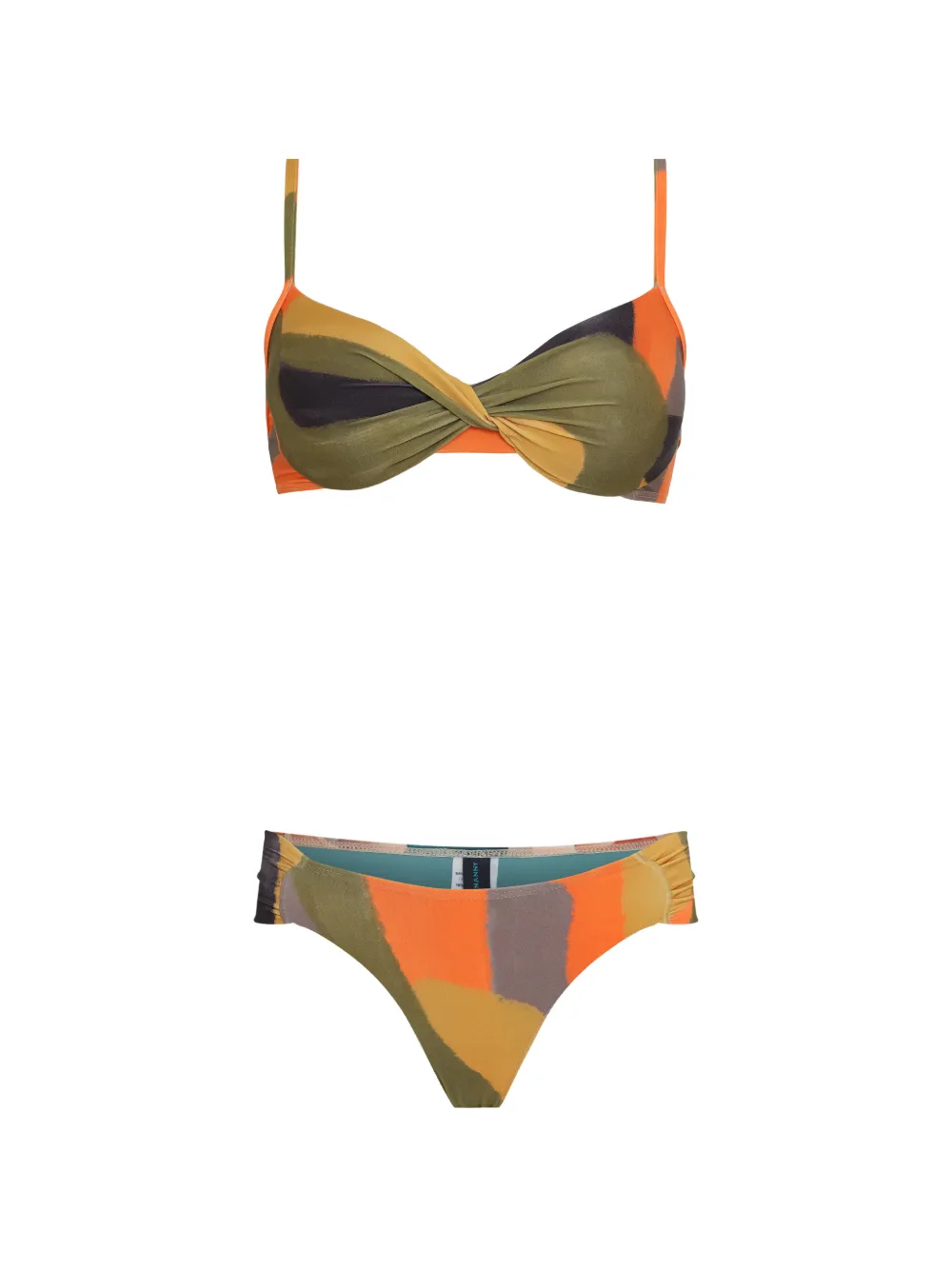 Lygia & Nanny twisted print two-piece swimsuit - Arancione