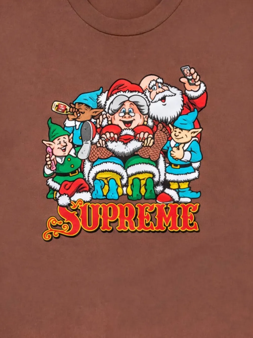 Supreme Naughty T-shirt met ronde hals Bruin