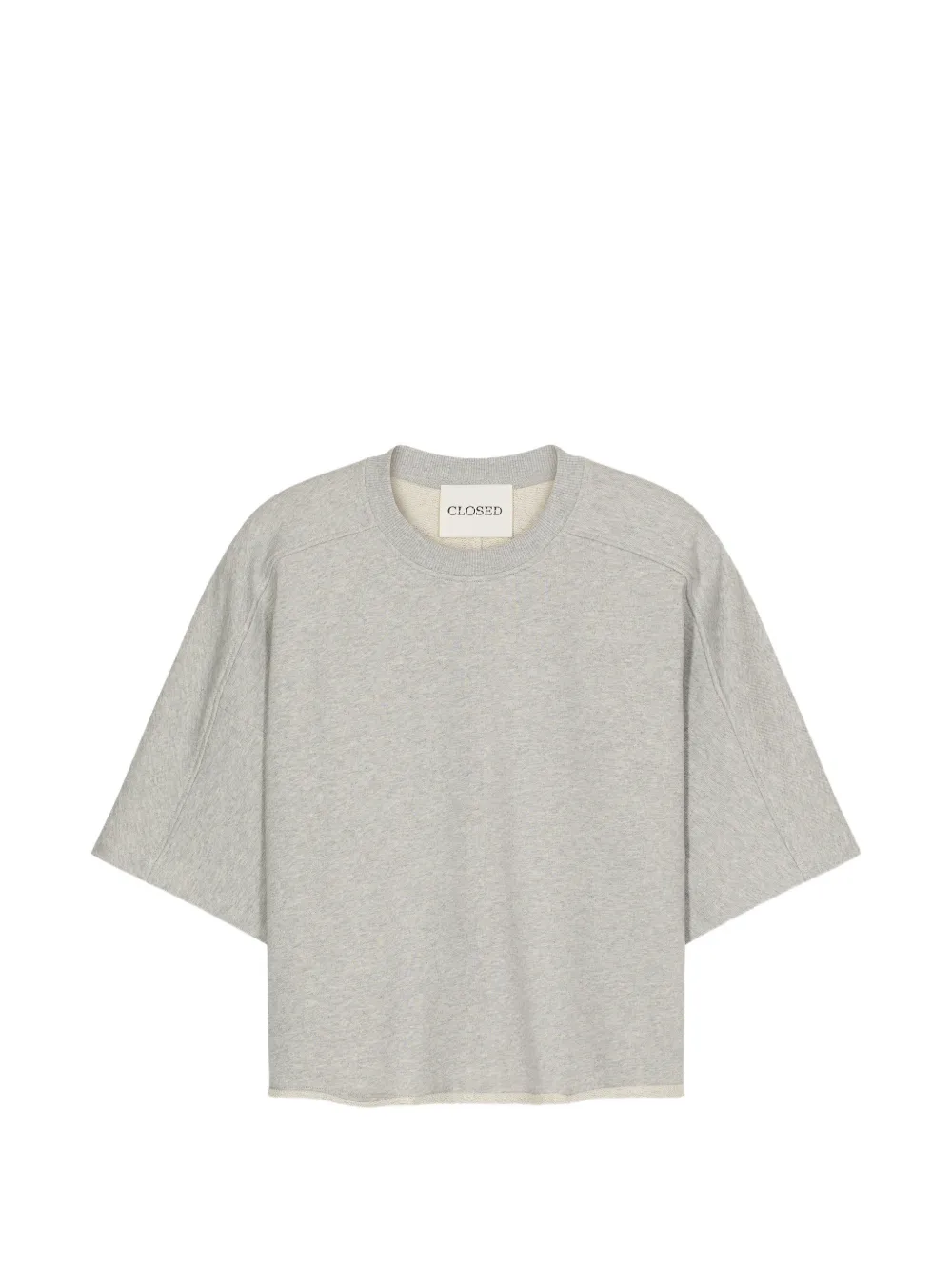 Closed T-shirt con carré - Grigio