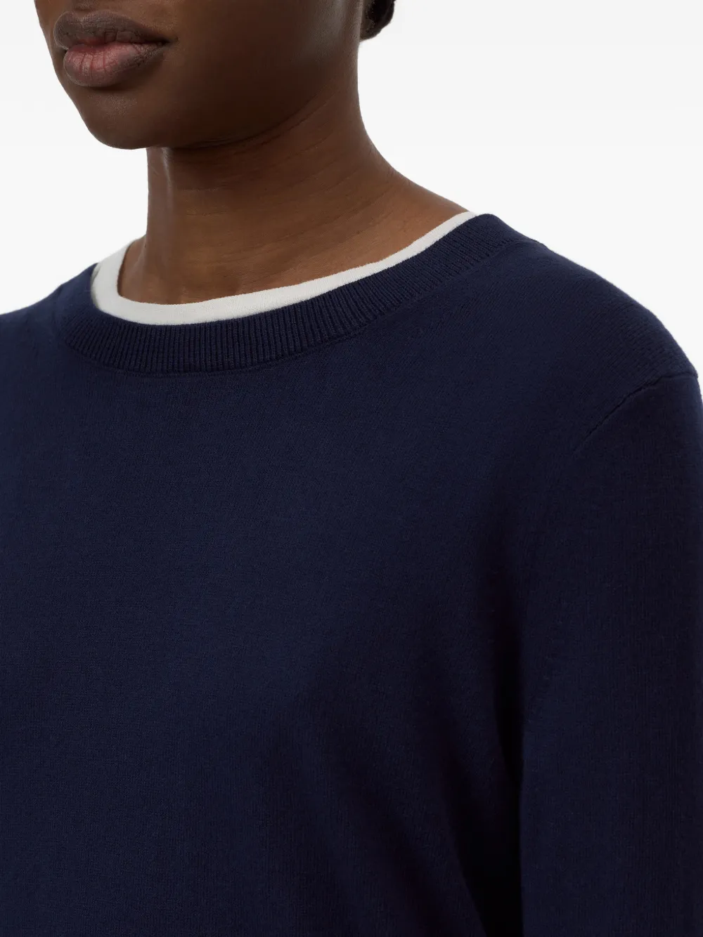 Closed Sweater met ronde hals Blauw