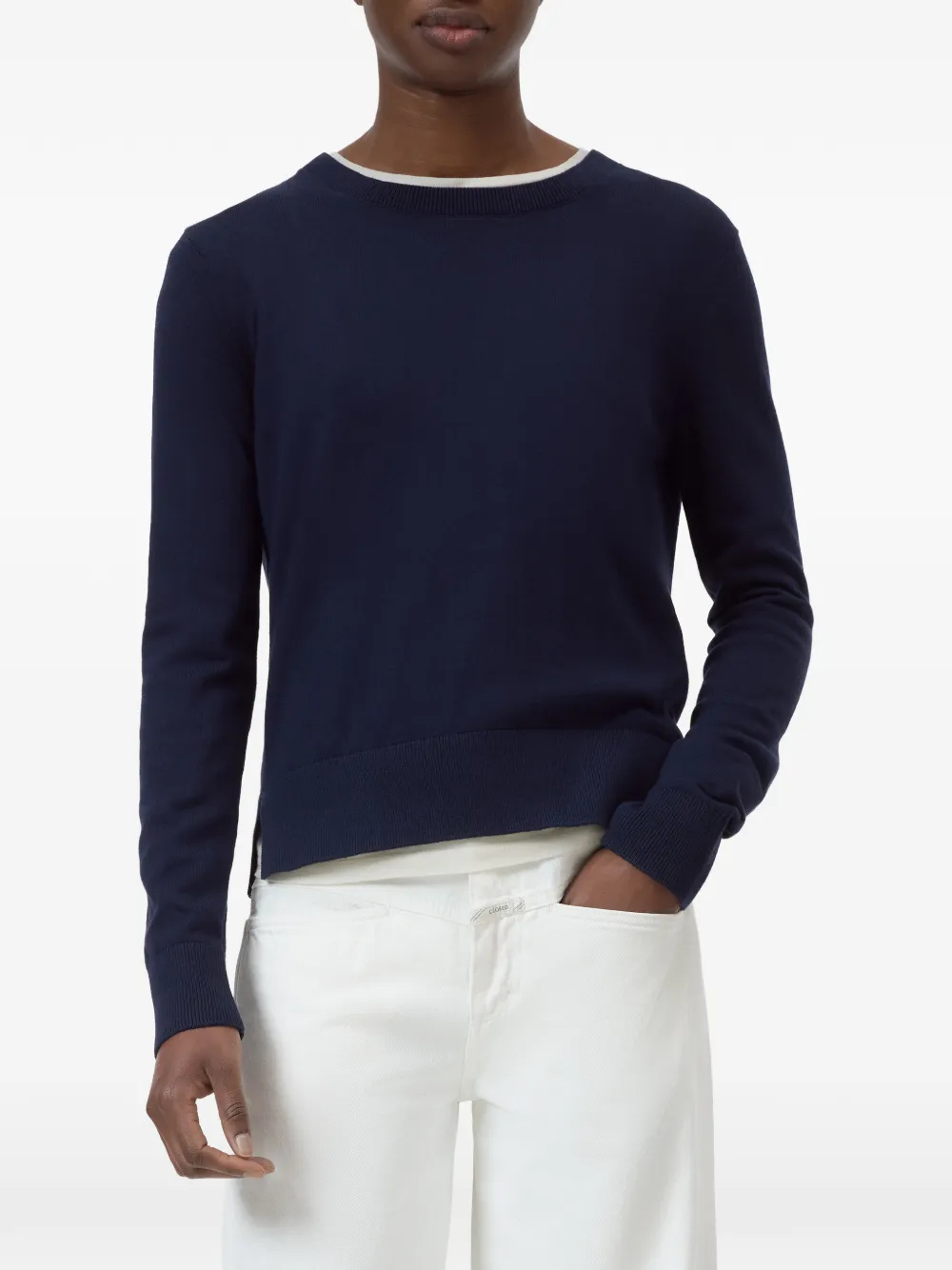  Closed Long-sleeve Crew-neck Sweater - Blue 