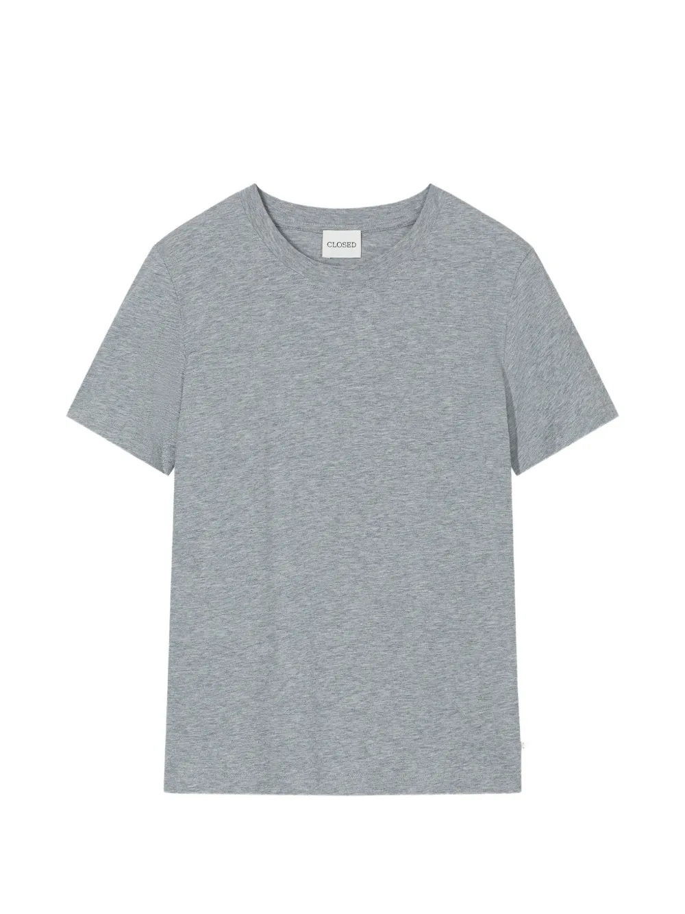 Closed short-sleeve T-shirt - Grigio