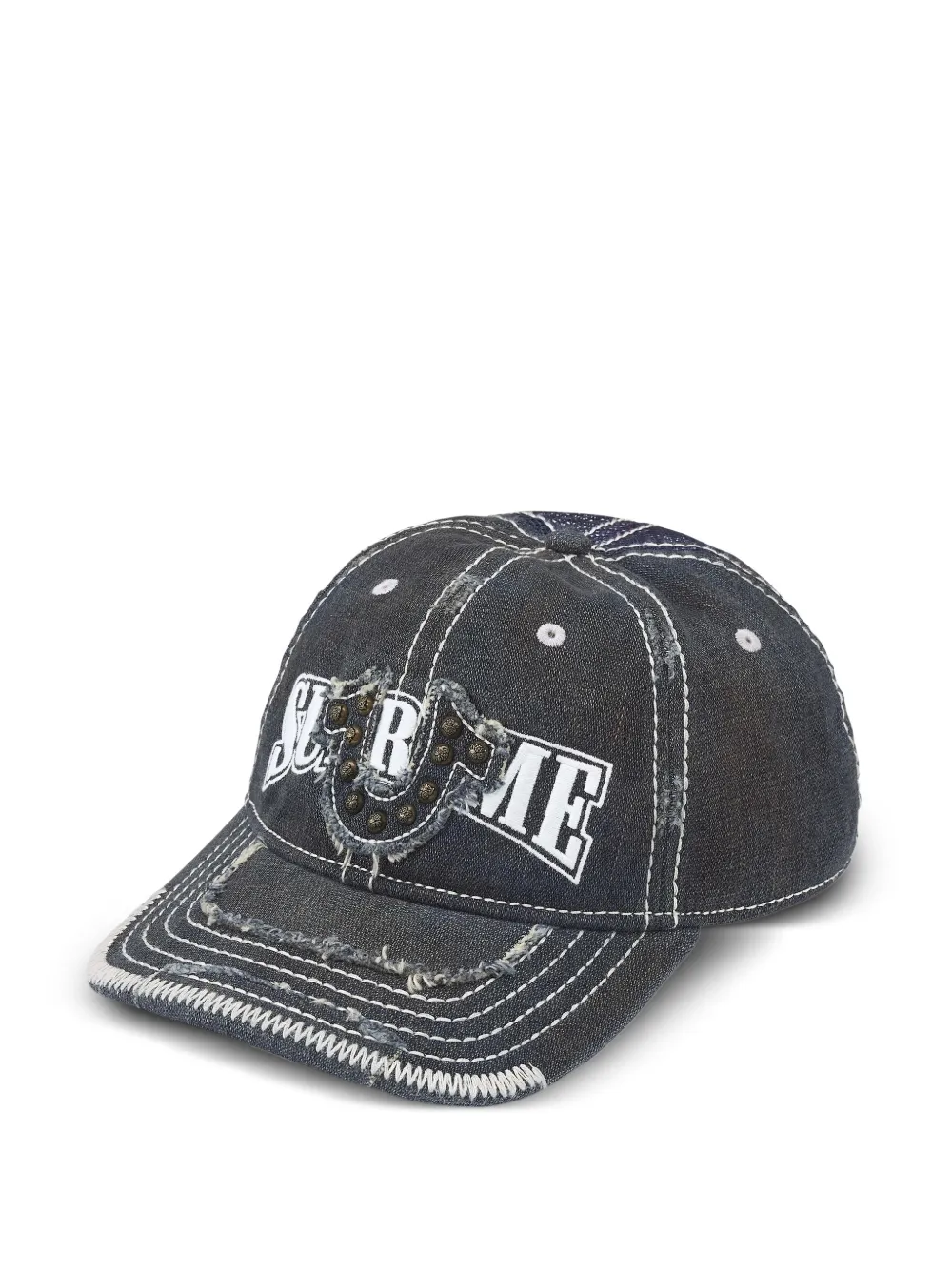 Supreme x True Religio ダメージ キャップ | ブルー | FARFETCH JP