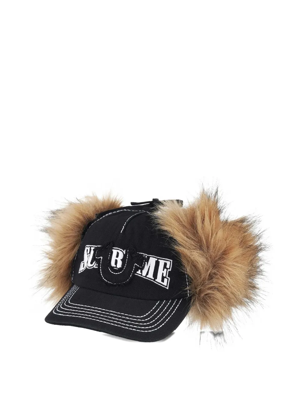 Supreme True Religion earflap baseball cap - Zwart