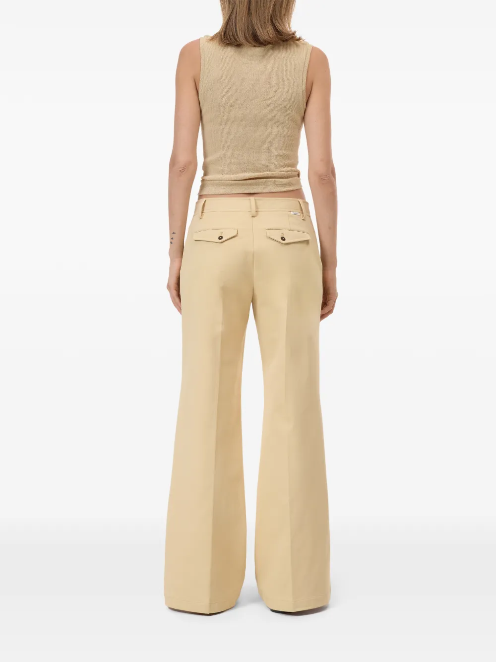 Closed Flye broek met klepzak Beige
