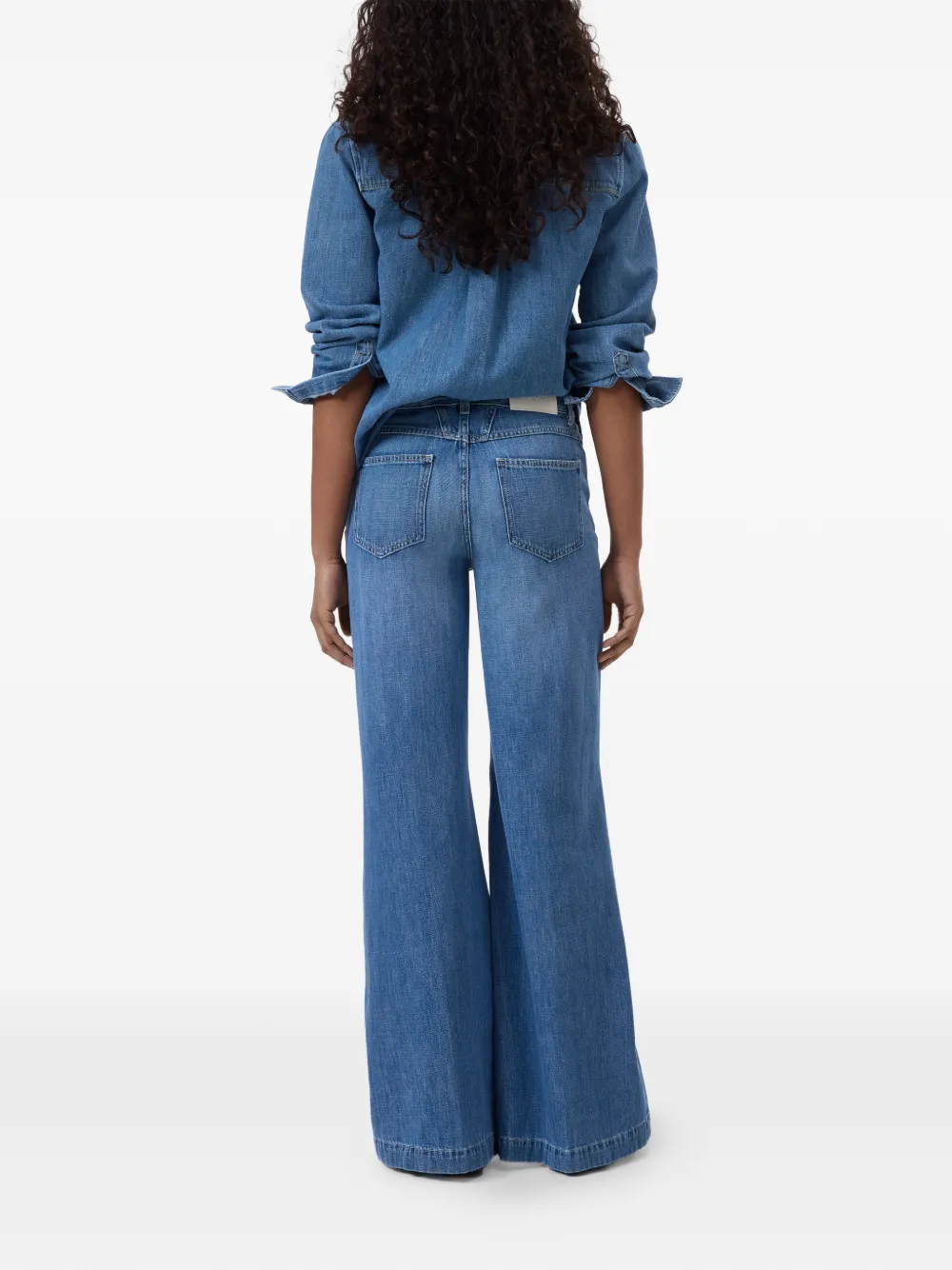 Closed Glow Up jeans met wijde pijpen Blauw