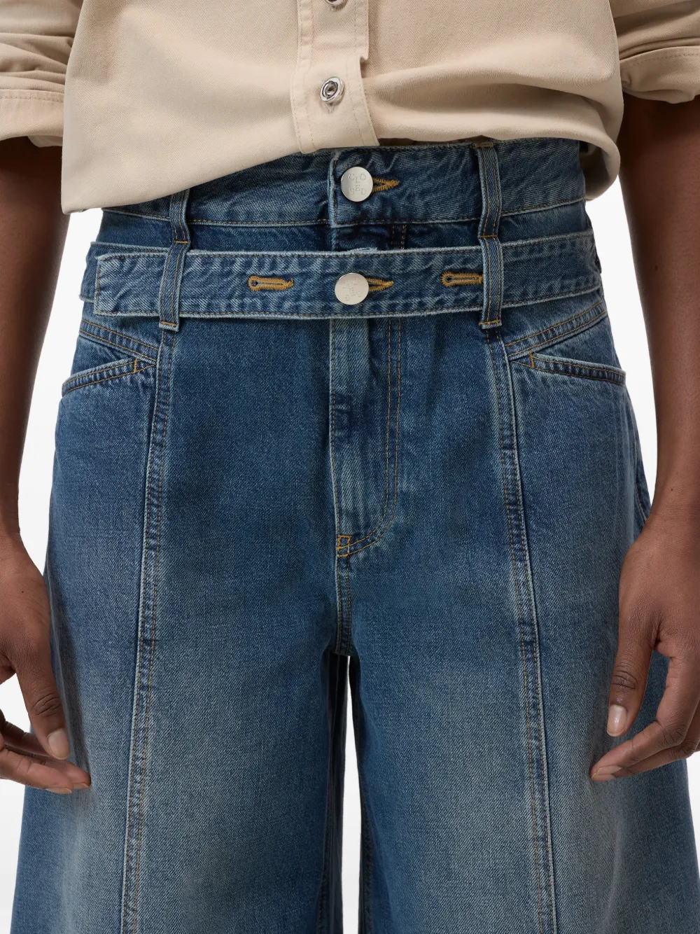 Closed Zoya-X jeans met wijde pijpen en vlakken Blauw