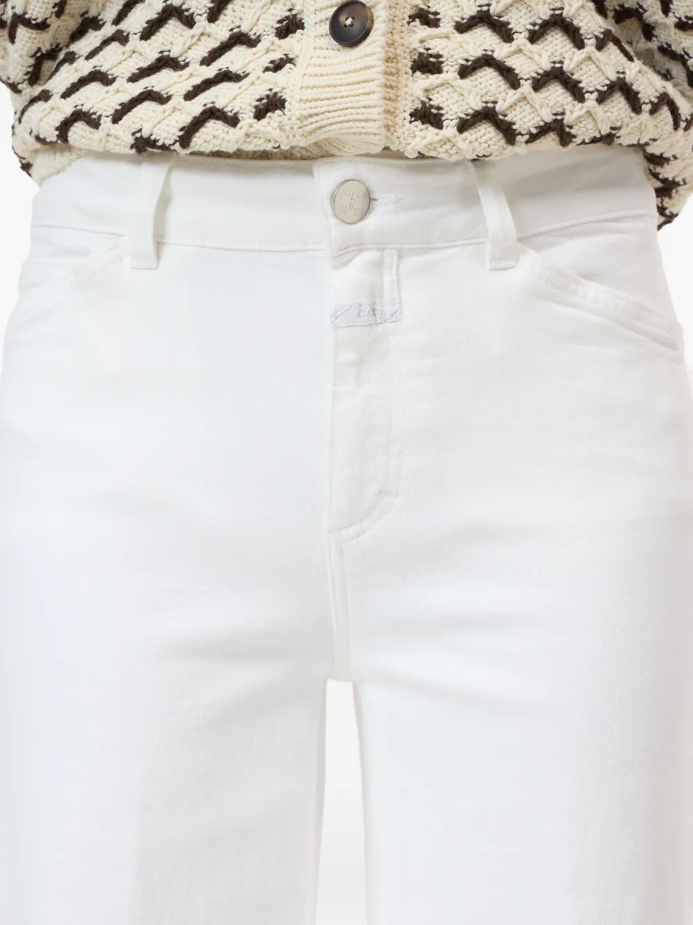 Closed Jeans met wijde pijpen Wit