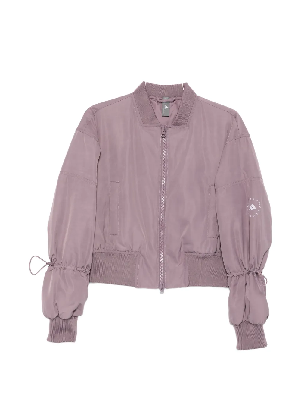 adidas by Stella McCartney zip-fastening ruched-sleeve jacket - Violett